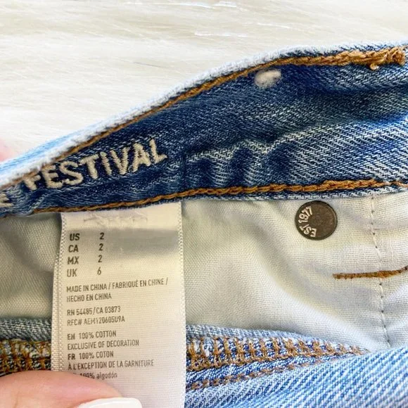 American Eagle Shadow Pocket Denim Cutoff Shorts - Picture 9 of 10